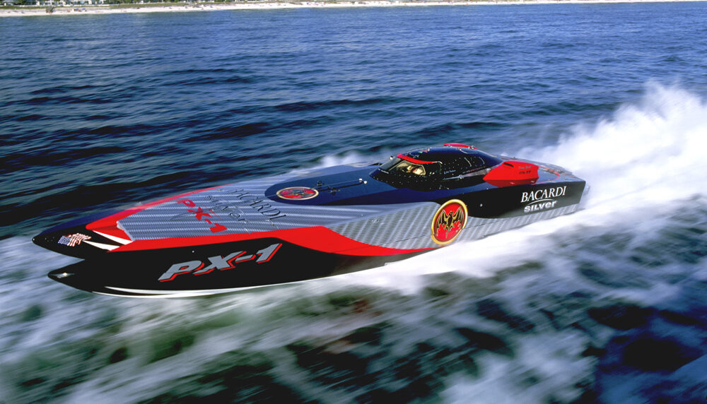 PX1-Bacardi-Silver-race-boat
